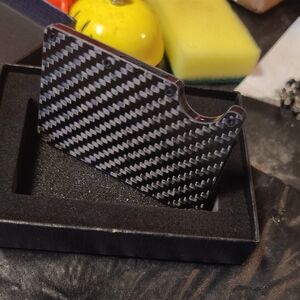Carbon Fiber Card Holder - Black